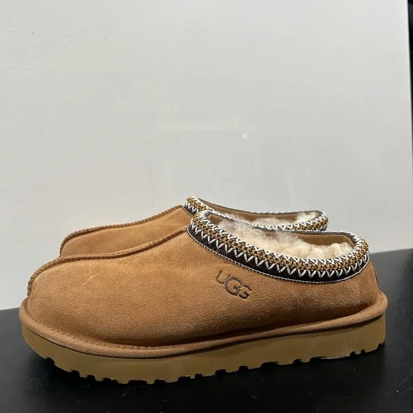 UGG Tasman ll Chestnut Suede Slip-On Slipper size 9 LIKE NEW - Picture 2 of 14